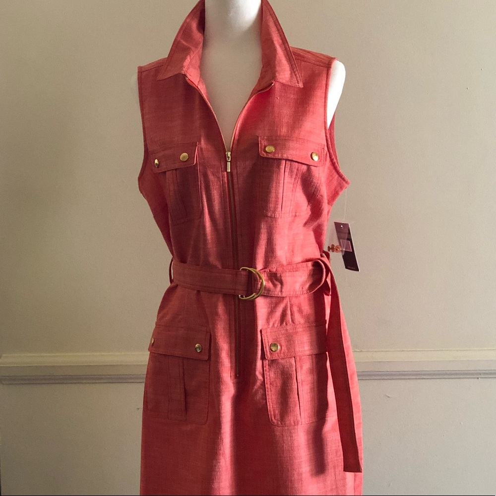 NWT Sharagano New York Valencia Orange Dress